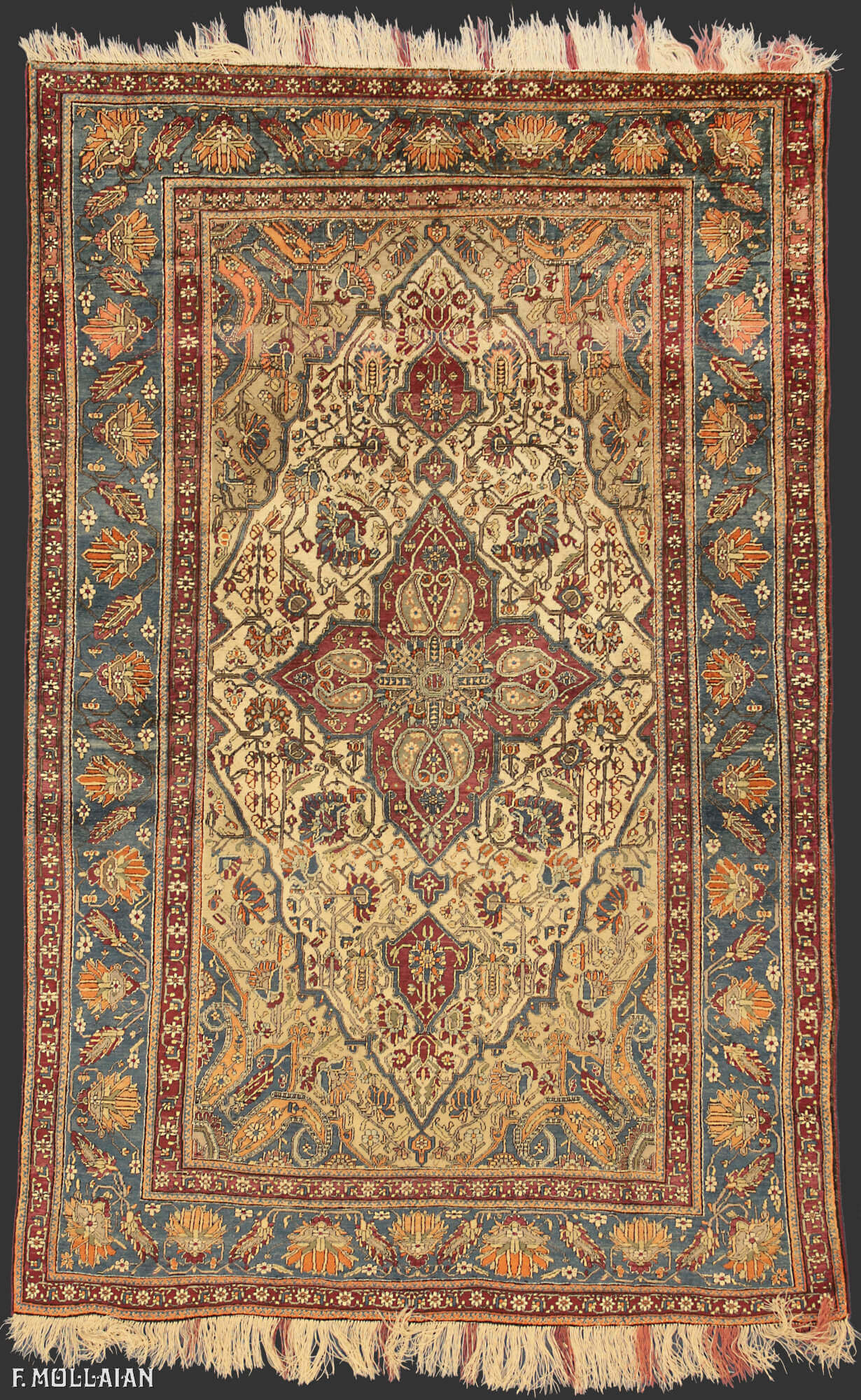 Persian Farahan Antique Silk Rug n°:71197249
